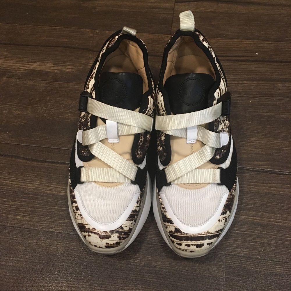 Chloe embossed lizard Sonnie trainers, size 40